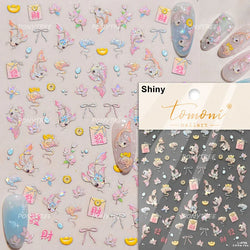 rich letter Chinese characters gourd money lantern firecracker God of wealth Yuanbao Adhesive Nail Art Stickers Manicure Decals (ONLINE ORDER ONLY)