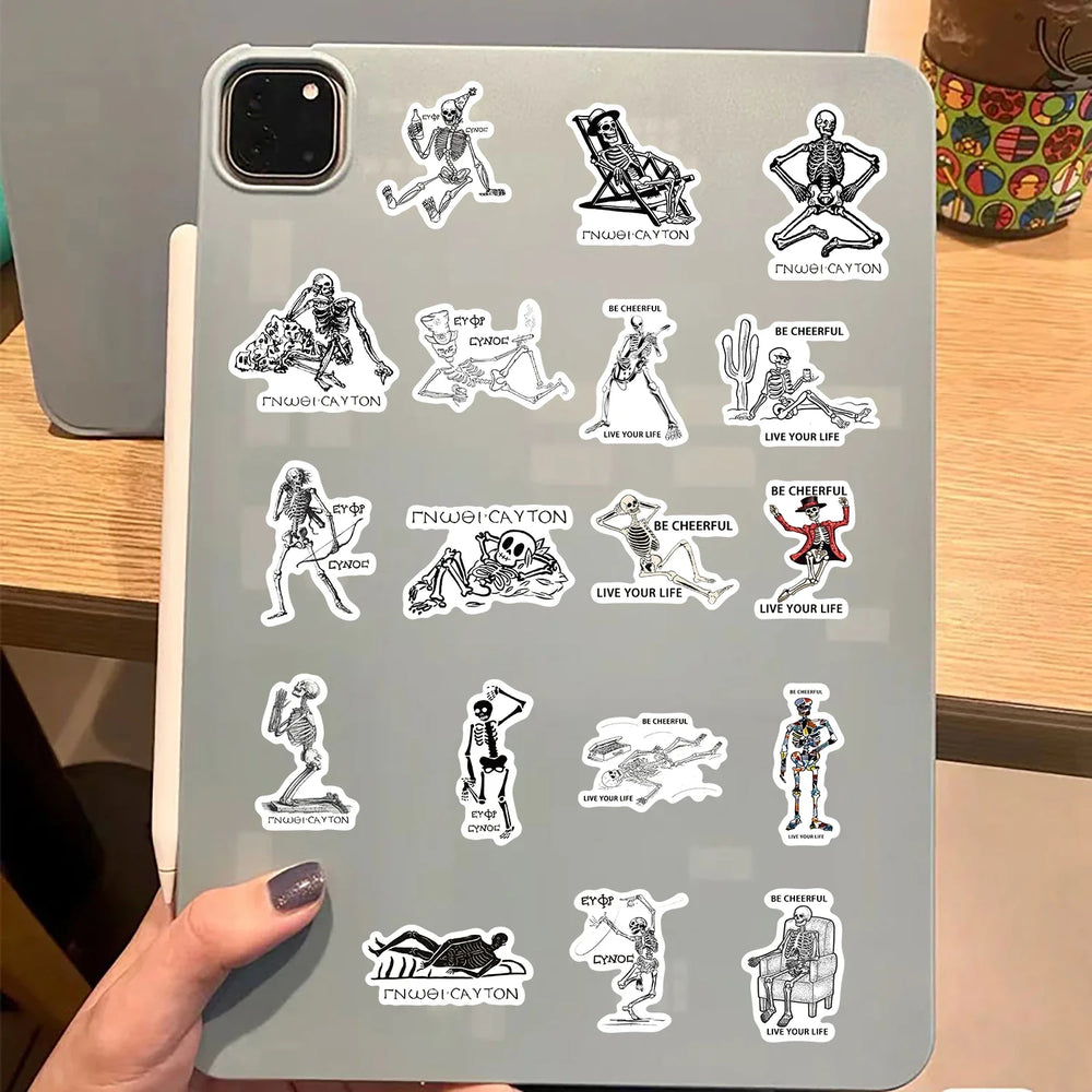 62pcs Ancient Greek Mosaic Canvas Stickers Funny Horrible Graffiti Decals Laptop Luggage Skateboard Motorcycle Scrapbook (ONLINE ORDER ONLY)