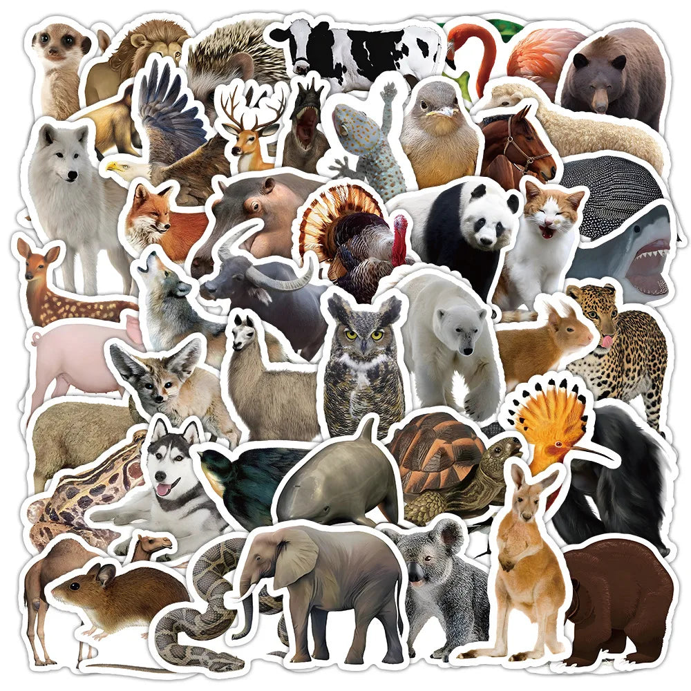 Animal Cartoon Graffiti Stickers for Car, Luggage, Phone, Laptop - 10/30/50pcs (Online Order Only)