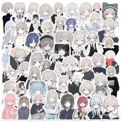 56PCS Anime Yandere Girl Stickers Vinyl for Notebook, Scrapbook, Laptop, Phone, Guitar, DIY Decoration (ONLINE ORDER ONLY)