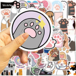 61PCS Cute Cat Paw PVC Sticker Aesthetic Children Decoration For Scrapbooking Korean Stationery School Supplies for Kids Toys (Online Order Only)