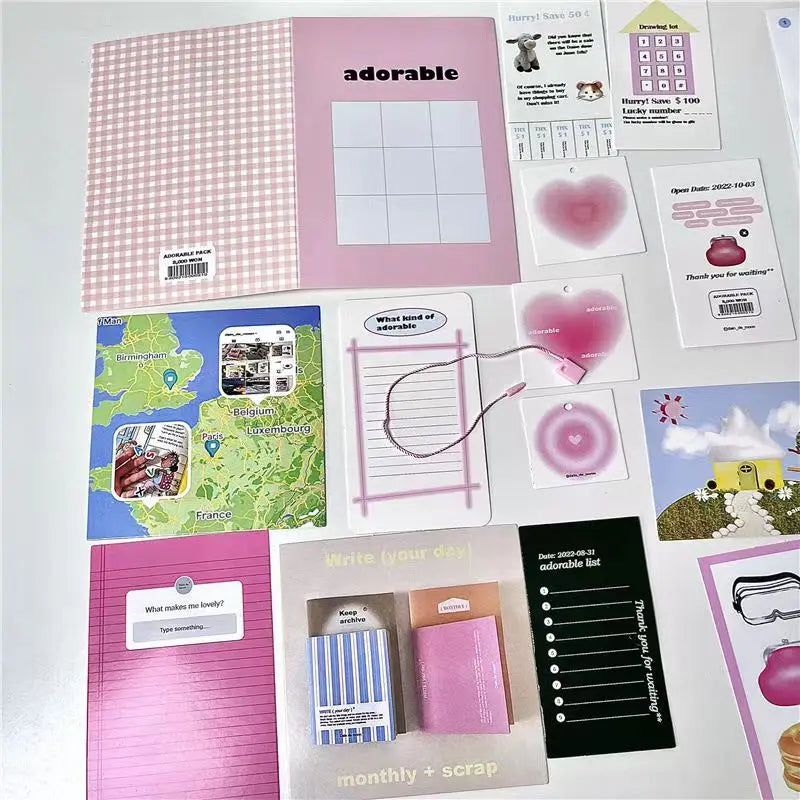 Korean Ins Adorable Pack Stickers Diary Handbook Decorative Aesthetic Craft Art Supplies Material Kawaii Stationery Sticker Gift (ONLINE ORDER ONLY)