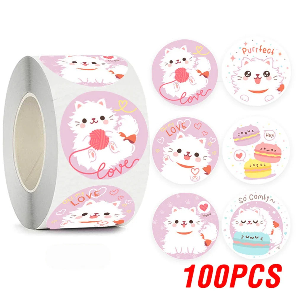100-500pcs Cartoon Animation Children's Toy Sticker School Classroom Training Motivational Stickers Stationery Labels (ONLINE ORDER ONLY)