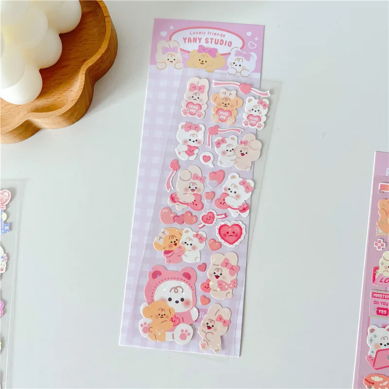 Korean INS Cute Animals Rabbit Decorative Stickers Scrapbooking DIY Album Kawaii Stationery Sticker Art Supplies Personalized (ONLINE ORDER ONLY)
