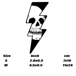 SKULL lightning Stickers，cool&creative with high quality sticker for cars trucks motorcycles &laptops! (ONLINE ORDER ONLY)