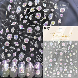 Beach Colourful Conch Dolphin Shell Starfish Jellyfish Star Summer Sea Wave Vacation Mode Water Bubble Nail Art Stickers Decals (Online Order Only)