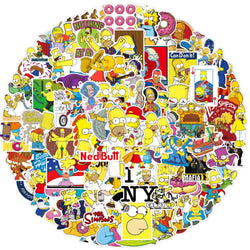 10/30/50/100pcs Funny Cartoon Simpsons Anime Stickers Decoration Laptop Suitcase Phone Car Cool Waterproof Sticker for Kids Toys (ONLINE ORDER ONLY)