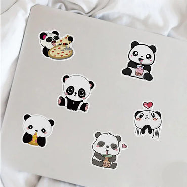 10/30/50PCS Cute Panda Sticker Aesthetic PVC Stationery Children's Sketchbook Laptop Diary Decoration Scrapbook Supplies for Kid (ONLINE ORDER ONLY)