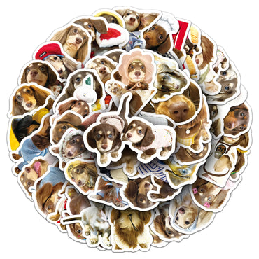 10/30/50PCS Dachshund Dog Stickers Cute Dog Decoration DIY Animal Sticker Luggage Laptop Phone Guitar Car Bike Decals Kids Toys (ONLINE ORDER ONLY)