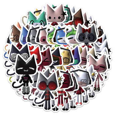 Cartoon Cat Stickers Vinyl Decals for Laptop Guitar Suitcase Skateboard Kids (ONLINE ORDER ONLY)