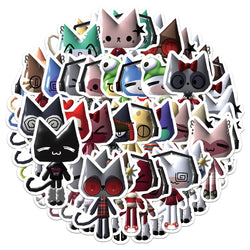 Cartoon Cat Stickers Vinyl Decals for Laptop Guitar Suitcase Skateboard Kids (ONLINE ORDER ONLY)