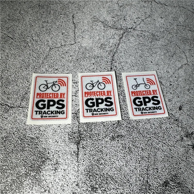 2x Warning GPS Device Car Styling Stickers Decal Road Mountain Fold Bike Bicycle Decals (ONLINE ORDER ONLY)