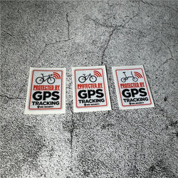 2x Warning GPS Device Car Styling Stickers Decal Road Mountain Fold Bike Bicycle Decals (ONLINE ORDER ONLY)