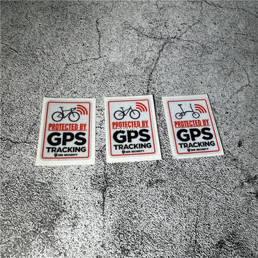 2x Warning GPS Device Car Styling Stickers Decal Road Mountain Fold Bike Bicycle Decals (ONLINE ORDER ONLY)