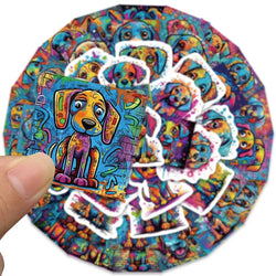 50pcs Colorful Cool Cartoon Aesthetic Dogs Graffiti DIY Waterproof Stickers For Laptop Guitar Luggage Phone Decals (ONLINE ORDER ONLY)