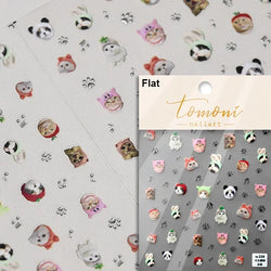 Cute Cat Eye Fishbone Animals Leopard Cat Ginger Cat Kitten Exclamation Point Paw Self Adhesive Nail Art Sticker Manicure Decals (ONLINE ORDER ONLY)