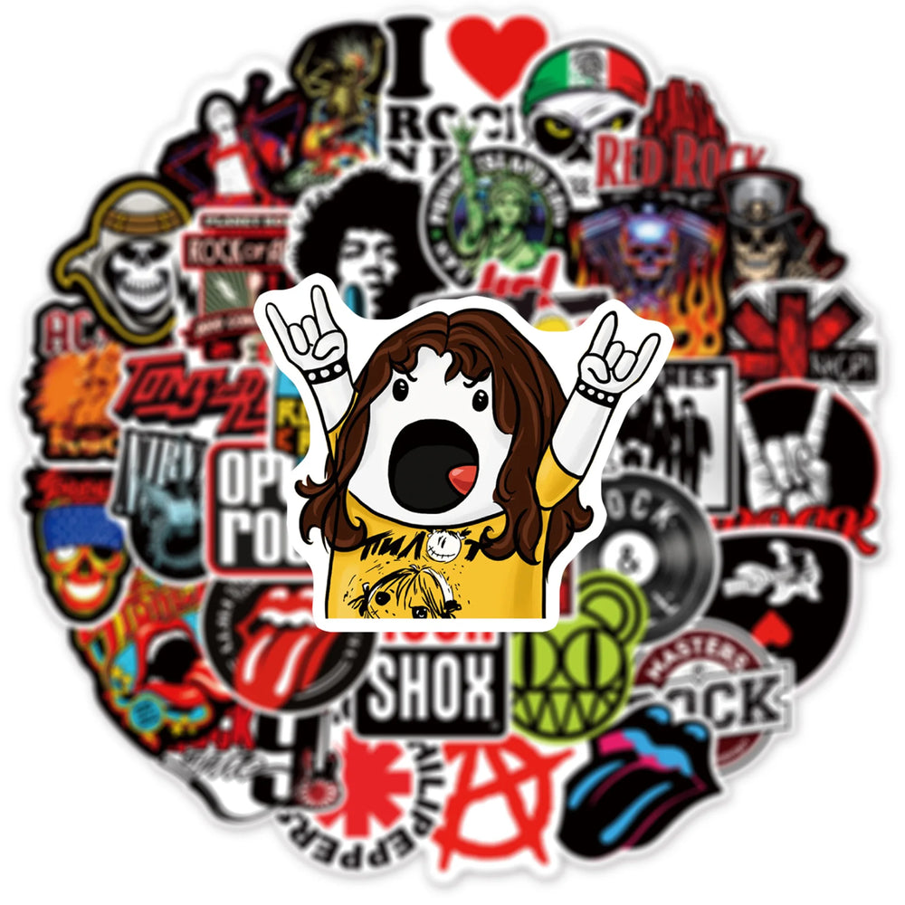 Full Color Rock And Roll Music Band Sticker Packs (ONLINE ORDER ONLY)