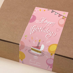50pcs Happy Birthday Stickers Packaging Sealing Label DIY Gift Decoration Self-adhestive Handmade Stationery Sticker (ONLINE ORDER ONLY)