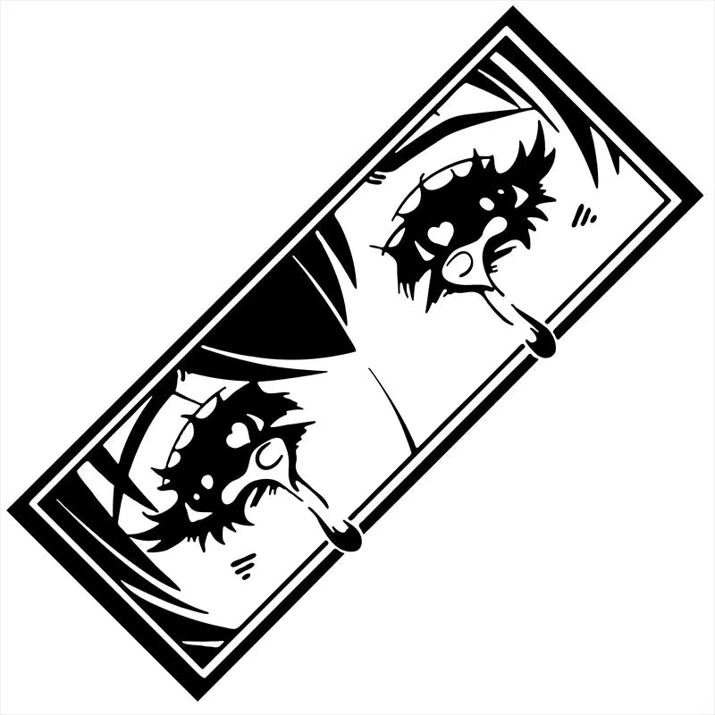 Sad Eyez JDM Car Sticker Window Decoration Anime Stickers External Accessories Die Cutting Waterproof Vinyl Decal (ONLINE ORDER ONLY)