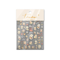 Sweater Glovesvacuum Cup Milk Fallen Leaves Kitten Adhesive Nail Art Stickers Warm Suitpinecone Kitchenware Cat Manicure Decals (ONLINE ORDER ONLY)