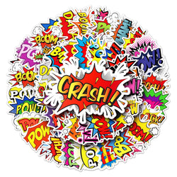 50Pcs Cartoon Waterproof Vinyl Stickers for Skateboard Snowboard (ONLINE ORDER ONLY)