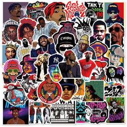 50PCS East West Coast Rap Graffiti Sticker Suitcase Guitar Car Computer Waterproof Refrigerator Water Cup Helmet Stickers (Online Order Only)
