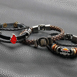 Anime Woven Cowhide Bracelet – Multilayer Buckle Gift (ONLINE ORDER ONLY)