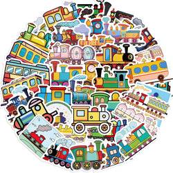 56PCS Cute Cartoon Retro Train Sticker DIY Laptop Luggage Skateboard Graffiti Waterproof Decals Sticker for Kid Toys (ONLINE ORDER ONLY)