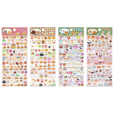 4 pcs/lot Cute Bears Dessert Food 3D Puffy Stickers Adhesive Sticker DIY Diary Stationery Sticker Gift School Office Supplies (ONLINE ORDER ONLY)