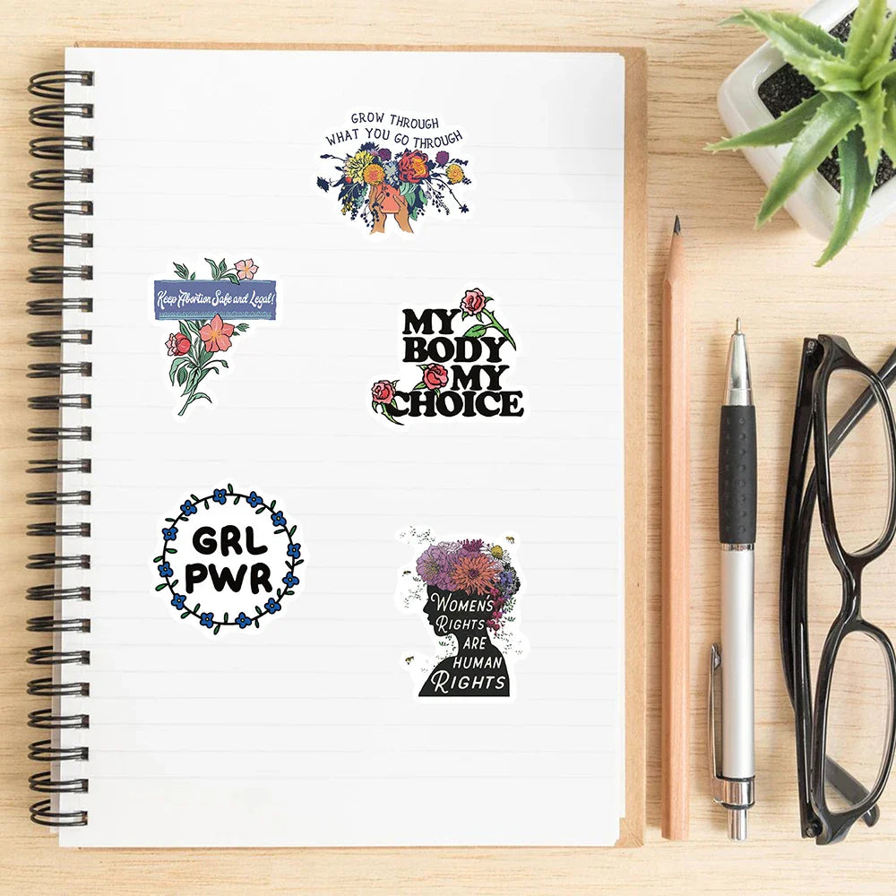 10/30/50/100PCS Feminist Supporting Women Sticker Packs (ONLINE ORDER ONLY)