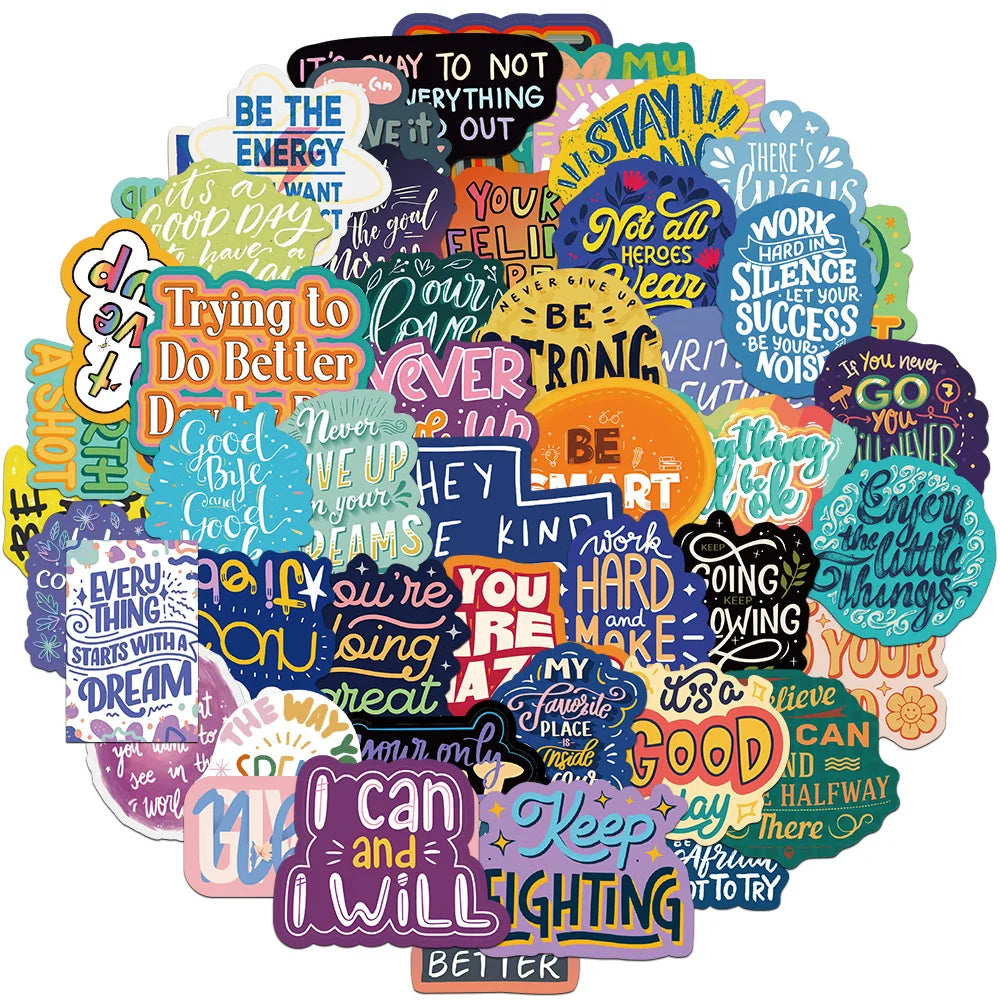 Healing Inspirational Stickers for Suitcase Skateboard Laptop Luggage Phone DIY Decal (ONLINE ORDER ONLY)