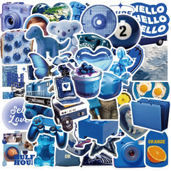 Dark Blue Stickers for Suitcase, Skateboard, Laptop, Luggage, Phone, Car - DIY Decal Set (ONLINE ORDER ONLY)