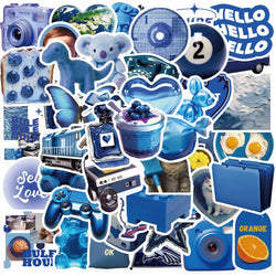Dark Blue Stickers for Suitcase, Skateboard, Laptop, Luggage, Phone, Car - DIY Decal Set (ONLINE ORDER ONLY)
