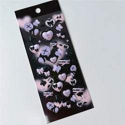 Asia Sweet Style 3D Love Heart Stickers Hand Account Idol Card DIY Material Decorative Sticker Personalized Kawaii Stationery (ONLINE ORDER ONLY)