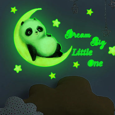 Glow-in-the-Dark Panda Wall Sticker Kids Room Decor (Online Order Only)