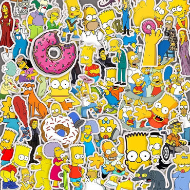 10/30/50PCS The Simpsons Cartoon Stickers Graffiti DIY Skateboard Laptop Luggage Motorcycle Bike PVC Waterproof Sticker Decals (Online Order Only)