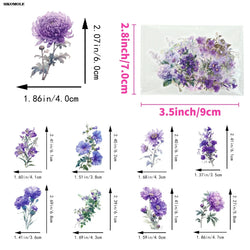 50PCS Purple Flower Graffiti Stickers for Notebooks, Laptops, Skateboards (Online Order Only)