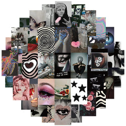 Cool Grunge Black Stickers Pack: Graffiti Cartoon Decals for Skateboard, Notebook, Phone, Bike, Kids Toys (ONLINE ORDER ONLY)