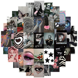Cool Grunge Black Stickers Pack: Graffiti Cartoon Decals for Skateboard, Notebook, Phone, Bike, Kids Toys (ONLINE ORDER ONLY)