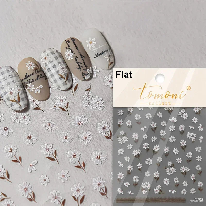 Red Azalea Rose Peony Crane Warbler Bird Fish Lily Chicken Rabbit Lobster Flower Retro Chinese Nail Art Sticker Decoration Decal (Online Order Only)