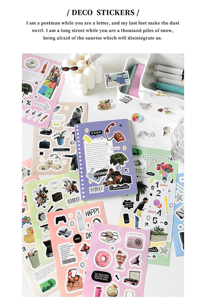 20 Sheets Future Expectation Series Stickers Book Scrapbooking Journal Creative Stationery DIY Decorative Stickers Aesthetic (ONLINE ORDER ONLY)