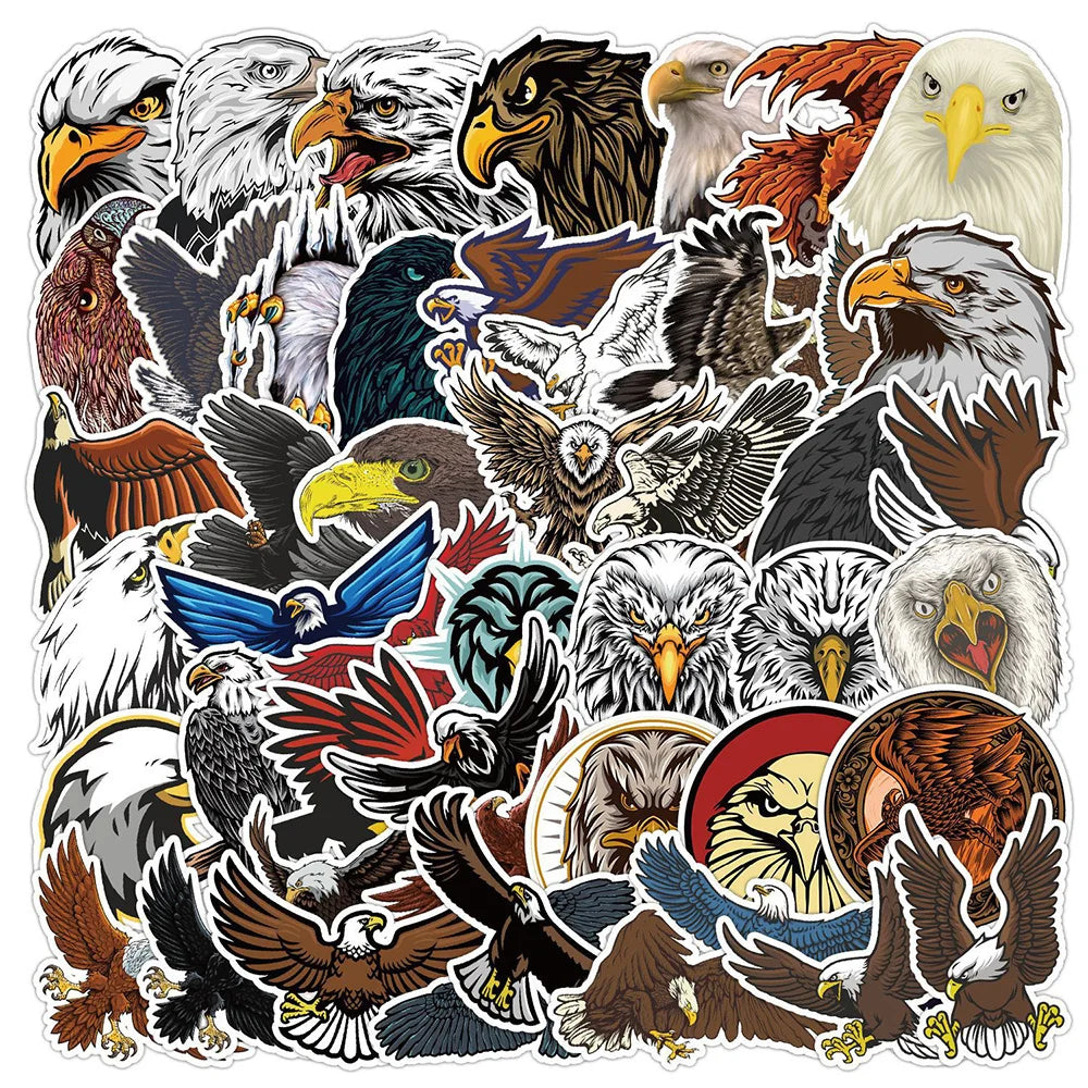Sky Overlord Eagle Cartoon Stickers for Phone Laptop Luggage Skateboard Kids Gift (ONLINE ORDER ONLY)