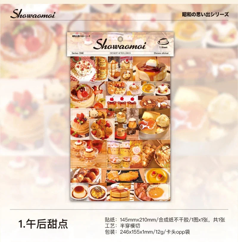 1Piece Showa Memories Series Cute Sticker for Phone Camera Luggage Journal Sticker Kawaii Decoration Sticker Gift (ONLINE ORDER ONLY)