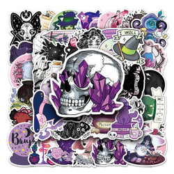 10/30/50PCS Halloween Magic Witch Stickers Apothecary Graffiti Toys Cartoon Decals For Kids DIY Skateboard Notebook Bike Helmet (ONLINE ORDER ONLY)