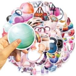 50pcs Inspirational Fitness Graffiti Sticker Decals DIY Water Bottle Motorcycle Laptop GYM Sport Sticker for Kid Toys (ONLINE ORDER ONLY)