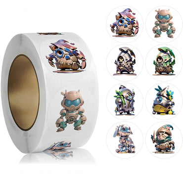 100-500pcs 1inch Cute Cartoon Stickers Reward Sticker for Kids Gift Wrapping Decor Envelope Sealing Labels Stationery Stickers (Online Order Only)