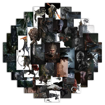 Black Myth: Wukong Stickers - 60pcs Waterproof Cartoon Decals for Skateboard, Phone, Laptop, Kids Gifts (ONLINE ORDER ONLY)