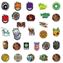 10/30/50/100PCS Skateboard Tide Brand Stickers Graffiti Car Bike Phone Laptop Skateboard Guitar Cool Waterproof Sticker Kids Toy (Online Order Only)