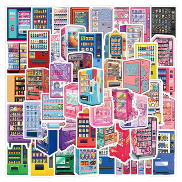 10/30/50pcs Cartoon Vending Machine Anime Stickers Laptop Motorcycle Phone Car Skateboard Motorcycle Waterproof Sticker Decals (ONLINE ORDER ONLY)