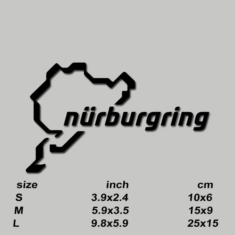 MAP "nurburgring" stickers,High Quality And Durable Automobiles Exterior Accessories Self-adhesive Decals (ONLINE ORDER ONLY)